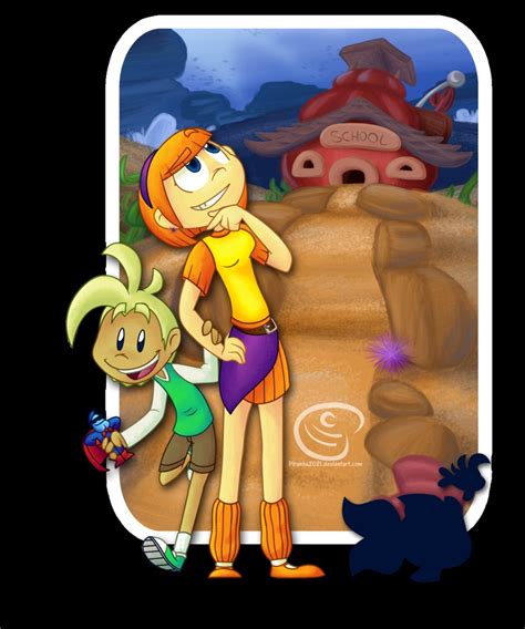 Freddi Fish and Luther humanized | Fandom games, Art design, Mystery