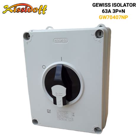 Gewiss Surface Mounted Rotary Isolator Switch 63a 3pn Gw70407np