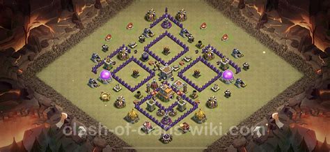 Best Anti 3 Stars War Base Th7 With Link Anti Air Dragon Town Hall Level 7 Cwl Base Copy 3