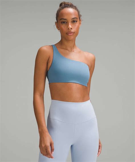 Lululemon Ribbed Nulu Asymmetrical Yoga Bra Light Support A B Cup