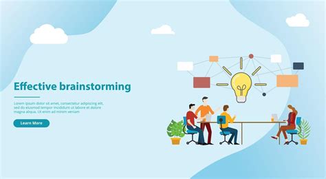 Effective Brainstorming Concept For Website Template 3177453 Vector Art