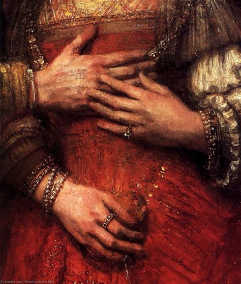 Artwork Replica The Jewish Bride Detail 2 By Rembrandt Van Rijn 1606