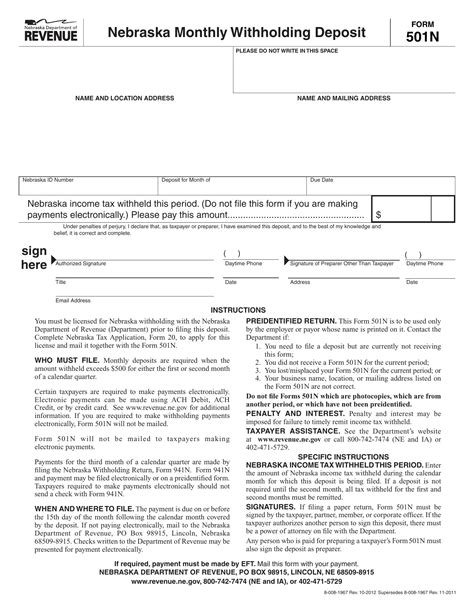 Form 501n ≡ Fill Out Printable Pdf Forms Online