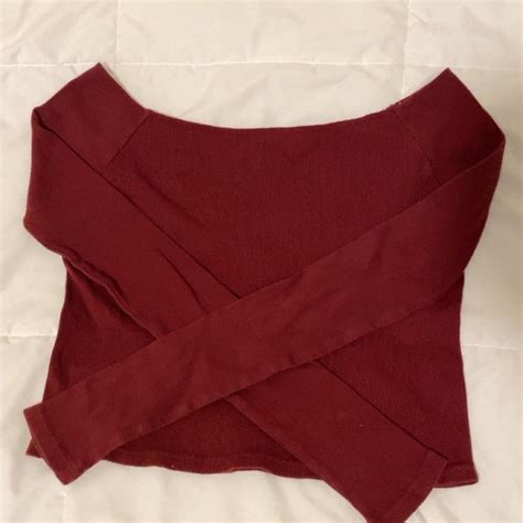 RED BRANDY OFF THE SHOULDER TOP Never Worn Brand New Depop