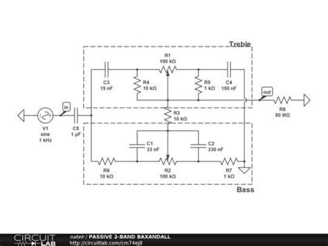 A Simple Circuit Diagram For Passive Tone Control