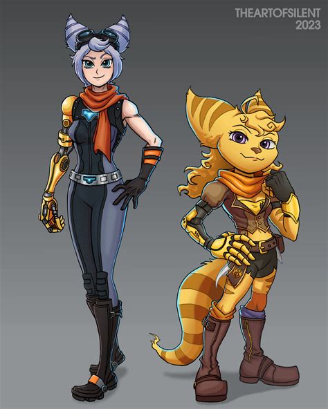 Human Rivet And Lombax Yang By Theartofsilent On Deviantart