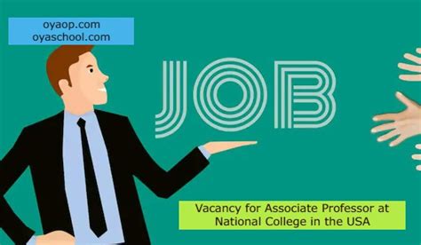 Vacancy For Associate Professor In The Usa Oya School