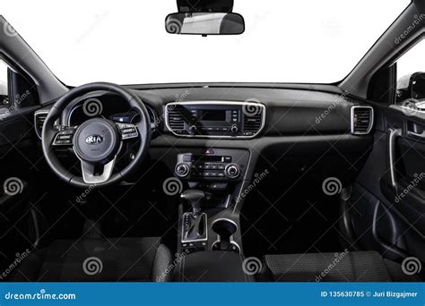 Inside View of the Dashboard of a Modern Car Stock Image - Image of ...