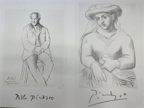 2 Pieces By Pablo Picasso Lithographs From Collection Marina Picasso 1 Titled La Scala