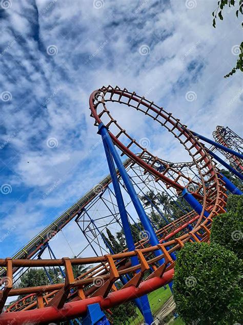 The Dufan Roller Coaster Ride is Very Exciting Stock Image - Image of ...