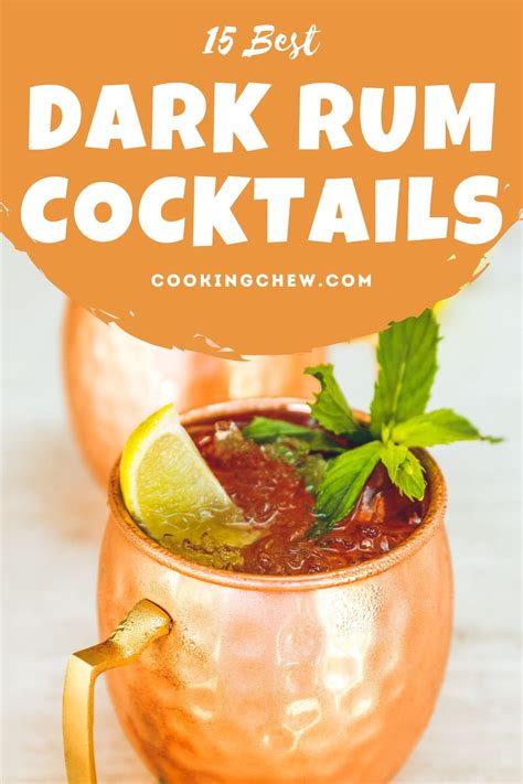 15 Best Dark Rum Cocktails Dark Rich Smooth Cocktails🍹