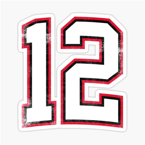 "Number Twelve 12" Sticker for Sale by melvtec | Redbubble