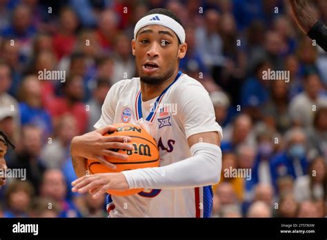 Kansas Guard Dajuan Harris Jr Drives To The Basket Against North