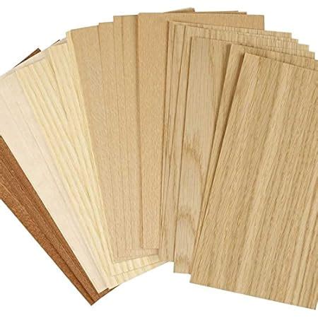 Wodewa Placage De Bois 2mm Lot De 5 Plaques 30x14cm I 5 Essences De