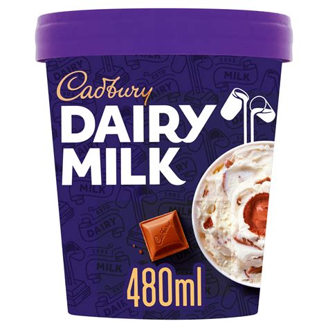 Cadbury Dairy Milk Ice Cream 480ml Ice Cream Tubs Iceland Foods