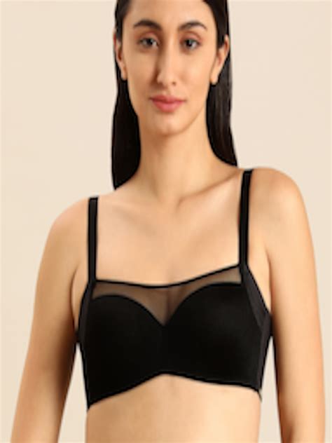 Buy Wacoal Black Contour Solid Bra Underwired Lightly Padded Bra For Women 16066114 Myntra