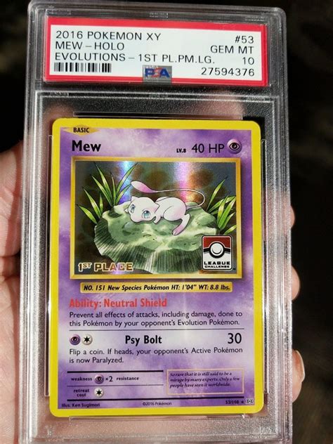 Auction Prices Realized Tcg Cards Pokemon Xy Evolutions Mew Holo