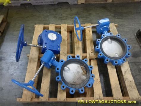 Lot Of 2 10” Pratt Industrial Butterfly Valves And 1 Manual