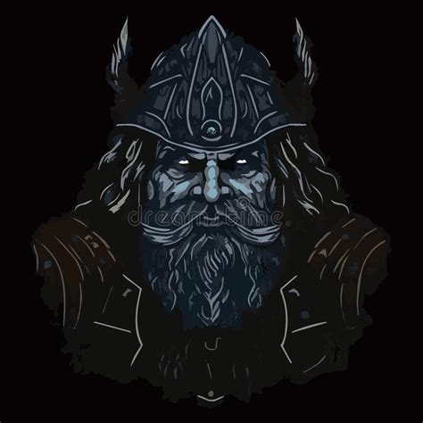 Epic Fantasy Viking Drwarf Vector Illustrationrpg Video Game Design