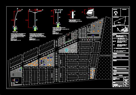 Public Lighting Of Villas Del Sur Subdivision In DWG 1 34 MB CAD