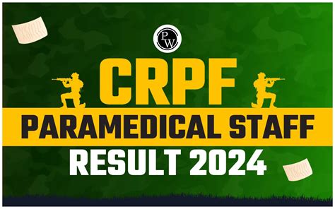 Crpf Paramedical Staff Final Result 2024 Out Download Pdf