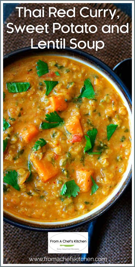 Thai Red Curry Sweet Potato And Lentil Soup Artofit