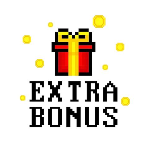 Premium Vector Extra Bonus Or Gifts Box Falling Confetti Gaming Pixel