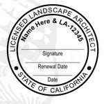 Landscape Architect Stamp Regular Rubber Stamp Of Seal Acorn Sales