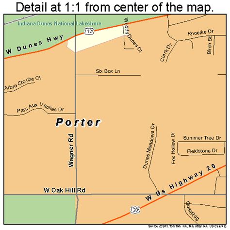 Porter Indiana Street Map 1861164