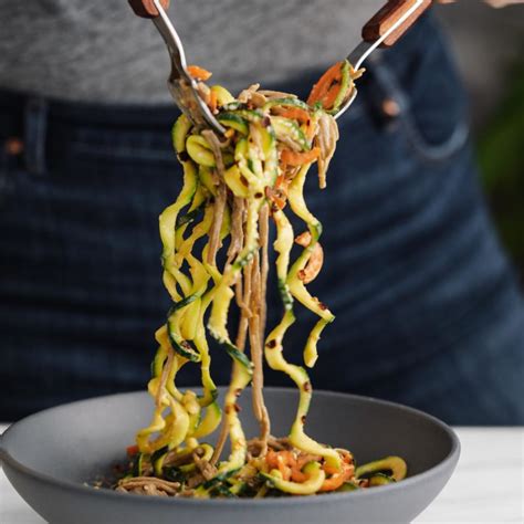 Zucchini Soba Bowl With Tahini Sauce Naturally Ella