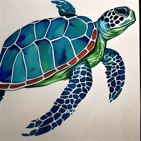 Watercolor Sea Turtle · Creative Fabrica