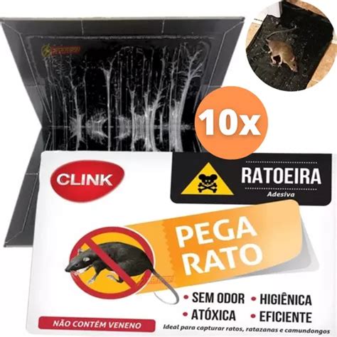 Kit 10 Ratoeiras Adesiva Cola Ratos Roedores S Odor Atóxica MercadoLivre