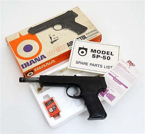 Air Pistol A Boxed Diana Sp50 177 Push Barrel Air P