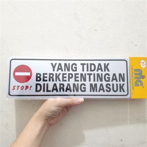 Jual Stiker Sticker Tempel Tulisan Yang Tidak Berkepentingan Dilarang