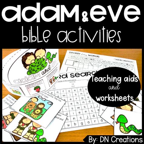 Adam and Eve Bible Activities l Adam and Eve Craft and Worksheets for ...