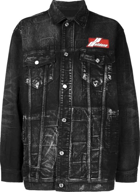 We11done Black Faded Logo Denim Jacket INC STYLE