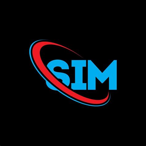 SIM logo. SIM letter. SIM letter logo design. Initials SIM logo linked with circle and uppercase ...