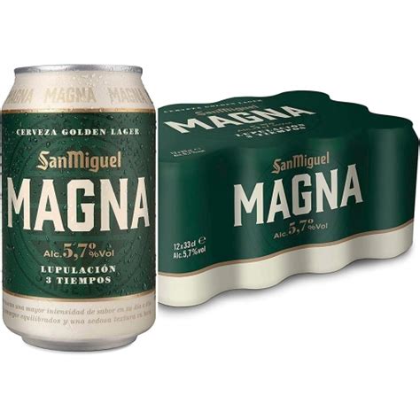 Cerveza San Miguel Magna Golden Lager Pack De Latas De Cl