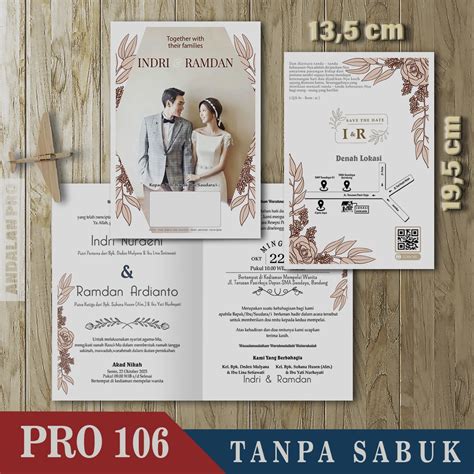 Jual Pro 106 Lipat 2 Plus Foto Simpel Cetak Undangan Color