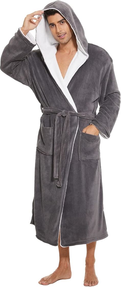 Sweet Rabbit Mens Robe With Hood Mens Hooded Robe Ubuy India