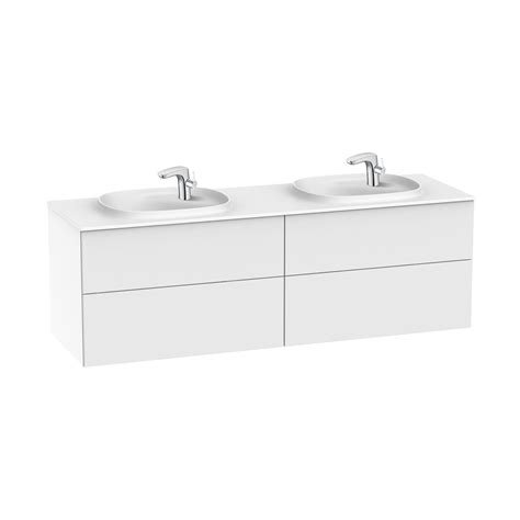 Beyond Unik Mueble Base 160 Cm Con Cuatro Cajones Y Lavabo Doble De