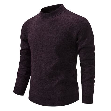 Pull Homme En Tricot Doubl Polaire Automne Hiver Casual Pullover Chaud