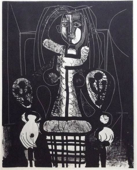 Pablo Picasso Lithograph Coa Femme Au Fauteuil Study No After