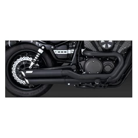 Vance And Hines Twin Slash Staggered Exhaust Yamaha Bolt 2014 2017 Revzilla