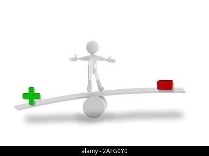 Balance Plus Minus Stock Photo Alamy