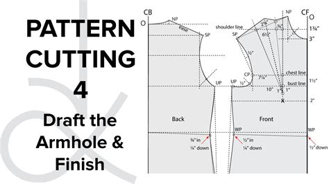 Pattern Cutting Flat Pattern Drafting The Bodice Block Part 4 YouTube