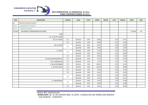 Informe De Mayores Metradosdoc