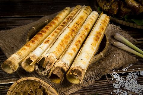 Cơm lam (rice in bamboo tube)