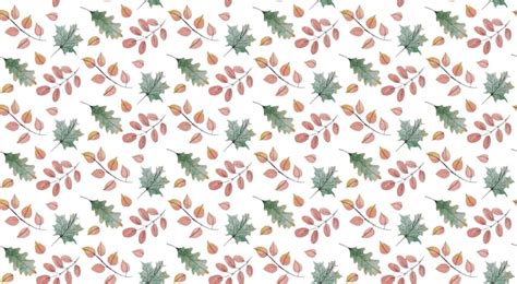 Premium Vector Seamless Pattern Of Autumn Leaves In Red And Green Color