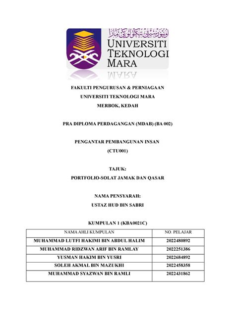 Ctu Portfolio Fakulti Pengurusan Perniagaan Universiti